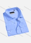Wholesale Men's Casual Plain Button Down Long Sleeve Collared Shirts A1738-1# - Liuhuamall