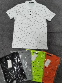 Wholesale Men's Casual 100%Cotton Collared Short Sleeve Polo Shirt, LIUHUA CLOTHING WHOLESALE