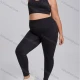 Wholesale Women's Plus Size Yoga Wear Elastic Quick-Drying Running & Fitness Wear Outdoor Training Sortswear Set Black Clothing Wholesale Market Liuhua