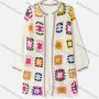 Wholesale Women's Casual Long Sleeve Floral Cable Knit Hollow Out Cardigan LO16# preview