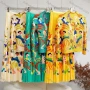 Wholesale Women's Casual Figure Print Long Sleeve Maxi Pleated Skirt 2 Piece Set preview