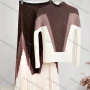 Wholesale Women's Casual Geometric Colorblock Print Long Sleeve Maxi Pleated Skirt 2 Piece Set preview