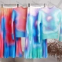 Wholesale Women's Casual Tie Dye Print Long Sleeve Maxi Pleated Skirt 2 Piece Set preview