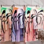 Wholesale Women's Casual Tropical Print Long Sleeve Maxi Pleated Skirt 2 Piece Set preview