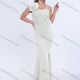 Wholesale Women's Spaghetti Straps Plain Mermaid Floor Length Evening Dress With 3D Floral Design White Clothing Wholesale Market Liuhua