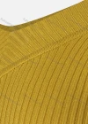 Wholesale Women's Plain V Neck Rib-knit Long Sleeve Crop Sweater - Liuhuamall