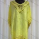 Wholesale Women's Casual Loose Fit Hollow Out Crochet Cape 2293# Fluorescent Yellow Clothing Wholesale Market Liuhua
