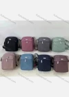 Wholesale Women's Casual Nylon Plain Zipper Pockets Shoulder Bag With Adjustable Strap - Liuhuamall
