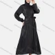 Wholesale Women's Muslim Islamic Elegant Mock Neck Lantern Sleeve Maxi Dress Black Clothing Wholesale Market Liuhua
