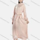 Wholesale Women's Muslim Islamic Elegant Mock Neck Lantern Sleeve Maxi Dress Pink Clothing Wholesale Market Liuhua