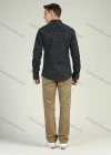 Wholesale Men's Allover Print Button Down Long Sleeve Casual Shirt - Liuhuamall