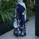 Wholesale 2026 Spring Summer Autumn Women Floral Print V-Neck Flared Loose Casual Long Dress Dark Blue Clothing Wholesale Market Liuhua
