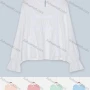 Wholesale Women's Casual Long Sleeve Round Neck Ruffle Sleeve Lace Trim Plain Top preview