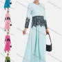 Wholesale Women's Elegant Floral Embroidery Pearl Decor Slim Fit Maxi Dress preview