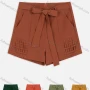 Wholesale Women's Casual Plain Drawstring Zipper Closure Hot Shorts preview