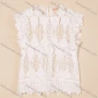 Wholesale Women's Casual Sleeveless Lace Trim Eyelet Embroidered Crop Tank Tops preview