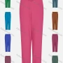 Wholesale Women's Casual Straight Leg Cut Trim Zipper Closure Pants preview