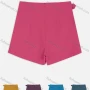 Wholesale Women's Summer Plain Buckled Belt Zipper Closure Hot Shorts preview