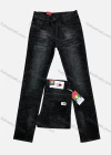 Wholesale Men's Casual Button Zipper Pockets Labelled Frayed Plain Jean 8632# - Liuhuamall