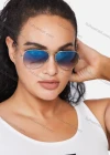 Wholesale Metal Flash Lenses Gradient Aviator Sunglass - Liuhuamall