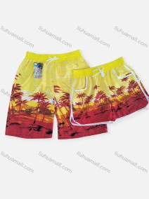 Wholesale Unisex Swim Trunks Quick Dry Tropical Graphic Drawstring Beach Shorts, LIUHUA CLOTHING WHOLESALE
