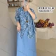 Wholesale Women Plus Size 2 Piece Outfit Printed Shirt Sleeveless Vest Dress Summer Casual Elegant Sky Blue Clothing Wholesale Market Liuhua