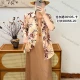 Wholesale Women Plus Size 2 Piece Outfit Printed Shirt Sleeveless Vest Dress Summer Casual Elegant Camel Clothing Wholesale Market Liuhua