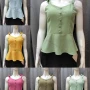 Wholesale Women's Casual Plain Bow Knot Ruffle Hem Swing Cami Top FR5018# preview