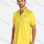 Wholesale Men's Regular Fit Striped Trim Letter Embroidered Polo Shirt preview
