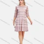 Wholesale Women's Elegant A-Line Chevron Embroidery High Waist Short Dress preview