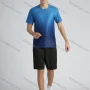 Wholesale Men's Sporty Crew Neck Gradient Short Sleeve Quick-dry Breathable Athletic T-shirt preview