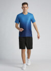Wholesale Men's Sporty Crew Neck Gradient Short Sleeve Quick-dry Breathable Athletic T-shirt - Liuhuamall