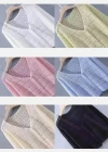Wholesale Women's Casual V Neck Button Down Mesh Knit Cover Up Cardigan 033# - Liuhuamall