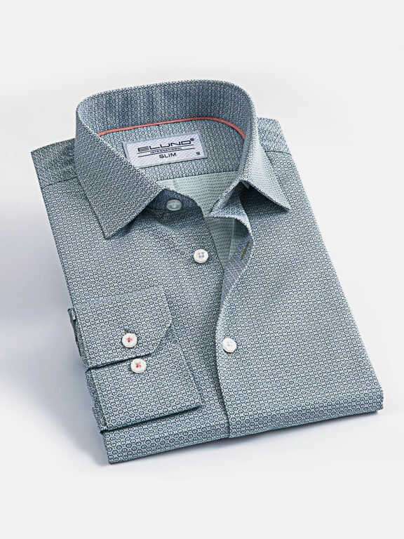 Men's Bussiness Collared Long Sleeve Button Down Allover Print Dress Shirts, Clothing Wholesale Market -LIUHUA, All Categories