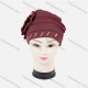 Wholesale Women's Plain Pearl Decor Tiered Arabic Muslim Hijab Turban Cap 7# Clothing Wholesale Market Liuhua