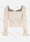 Wholesale Women's Casual Long Poet Sleeve Floral Print Drawstring Tops - Liuhuamall