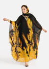 Wholesale Women's African V Neck Batwing Sleeve Abstract Print Muslim Rhinestone Decor Maxi Kaftan Dress Africa - Liuhuamall