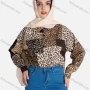 Wholesale Women's Patchwork Leopard Print Loose Fit Button Down Casual Shirt Without Hijab preview