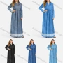Wholesale Women's Plus Size Long Sleeve Button Front Denim Maxi Dress preview
