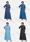 Wholesale Women's Plus Size Casual Layered Button Front Denim Maxi Dress - Liuhuamall