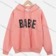 Wholesale Women's Casual Letter Hooded 100%Cotton Drawstring Pullover Drop Shoulder Long Sleeve Sweatshirt FH-101# Melon Clothing Wholesale Market Liuhua