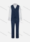 Wholesale Kid's Formal Plain Lapel Double Breasted Pockets Blazer & Vest & Pant 3 Pieces Suit Set 32013-65# - Liuhuamall