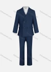 Wholesale Kid's Formal Plain Lapel Double Breasted Pockets Blazer & Vest & Pant 3 Pieces Suit Set 32013-65# - Liuhuamall