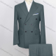 Wholesale Men's Business Plain Double Breasted Flap Pockets Blazer & Suit Pants 2-Piece Suit Sets DB220410# 12# Guangzhou Clothing Wholesale Market & Suppliers -LIUHUAMALL