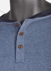 Wholesale Men's Casual Silm Fit Long-Sleeve Colorblock Henley Shirt - Liuhuamall
