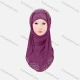 Wholesale Women's Casual Plain Rhinestone Long Arabic Muslim Hijab Turban Scarf 2# Clothing Wholesale Market Liuhua
