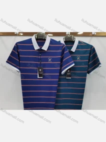 Wholesale Men's Casual Striped Print Embroidery Short Sleeve Polo Shirt A204#, LIUHUA CLOTHING WHOLESALE