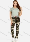Wholesale Women's Camouflage Print Pocket Skinny Long Pants With Belt - Liuhuamall
