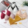 Wholesale Women's Petal Trim Spaghetti Strap Adjustable Back Buckle Lace Lingerie Bra preview