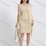 Wholesale Women's Plain Round Neck Sleeveless Tank Dress With Cardigan 2 Piece Set preview